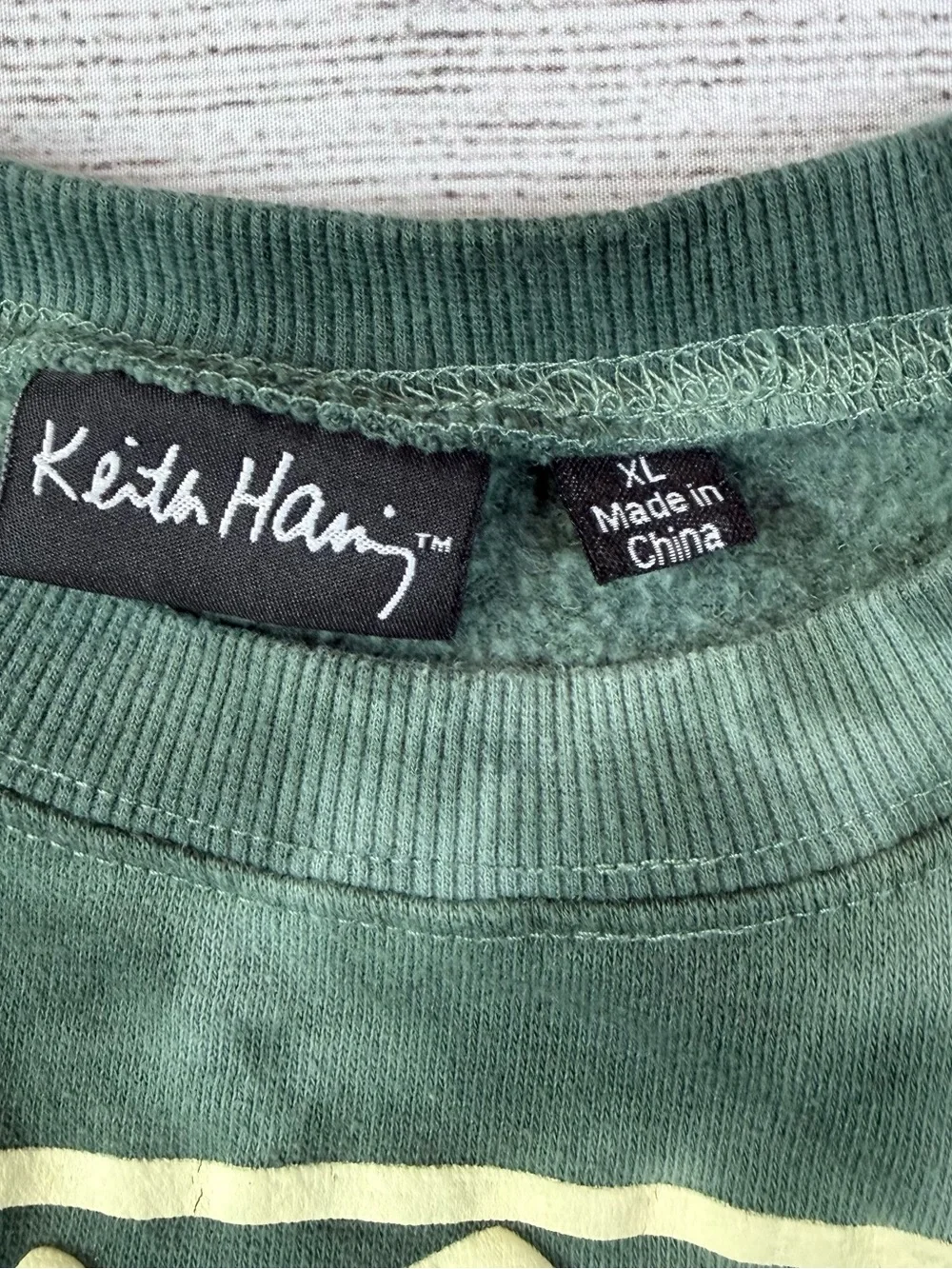 Keith Haring Kids Green Tie-Dye Crewneck Sweatshirt